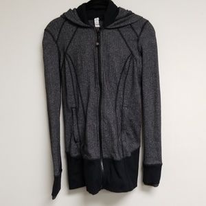Lululemon Athletica Charcoal Zip Up Hooded Jacket